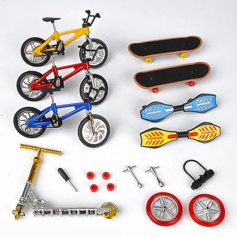 Finger bike mini scooter fingerboard skatepark set