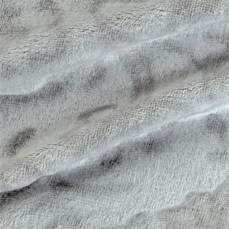 Plain European style back printed cut flannelette blanket edge seal grey pattern flannel blanket new design blanket