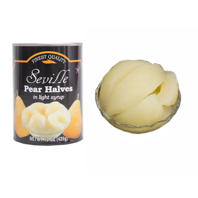 Высококачественные свежие фрукты 425 г консервированные белоснежные груши в сиропе