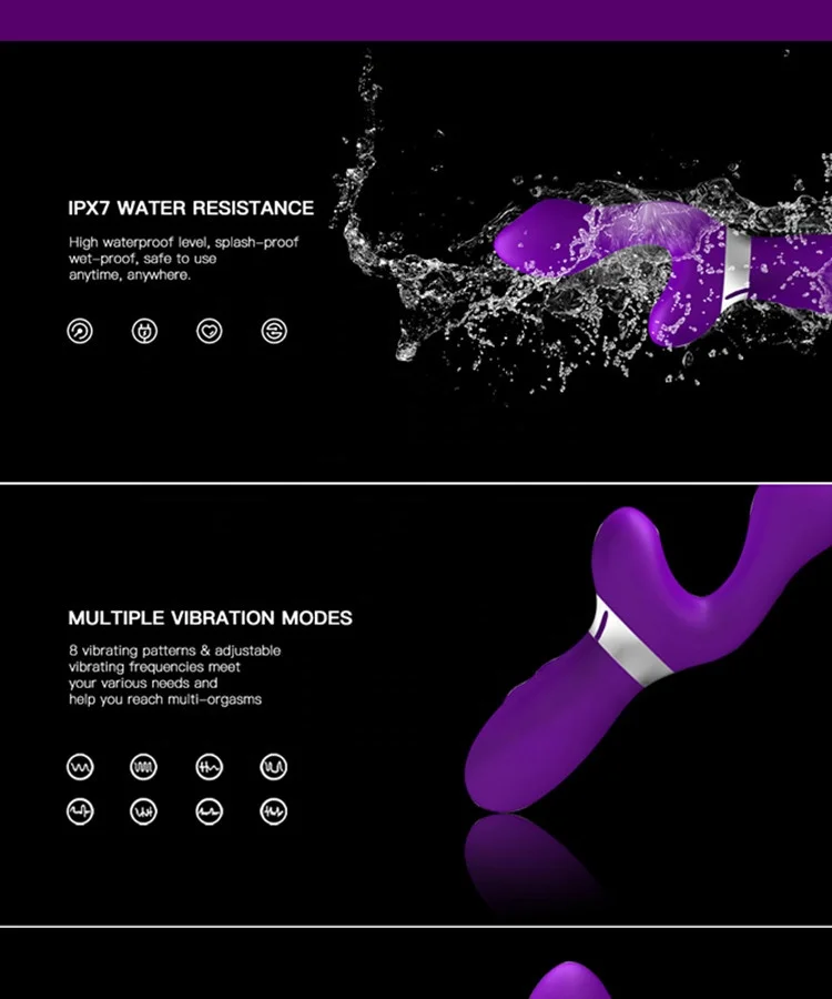 Adult Toys G Spot Women 8 Vibrating Modes Pussy Massager Cheap Silicone Rabbit Dildo Vaginal Electric Viator For Couple