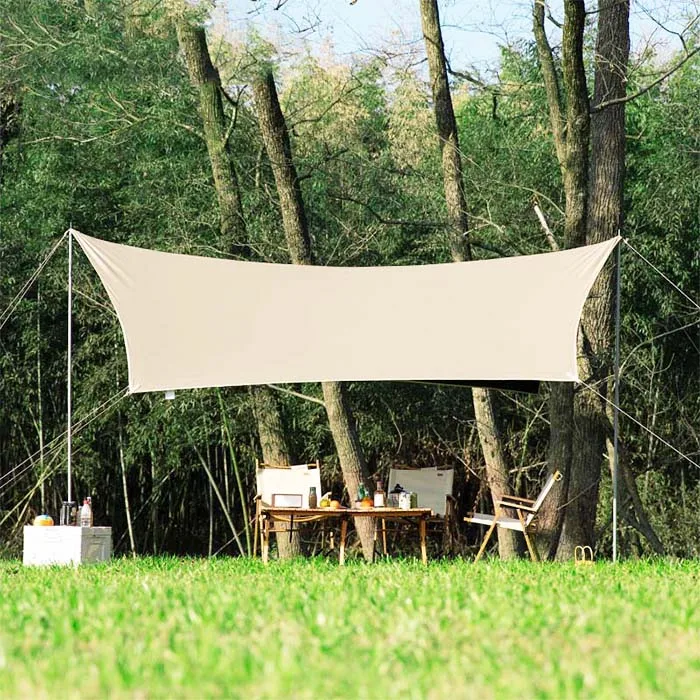 Folding Oxford Cloth Hunting Large Camping  Ultralight  4-8 Person Canopy Survival Outdoor Camping Waterproof Tent Camping Tarp