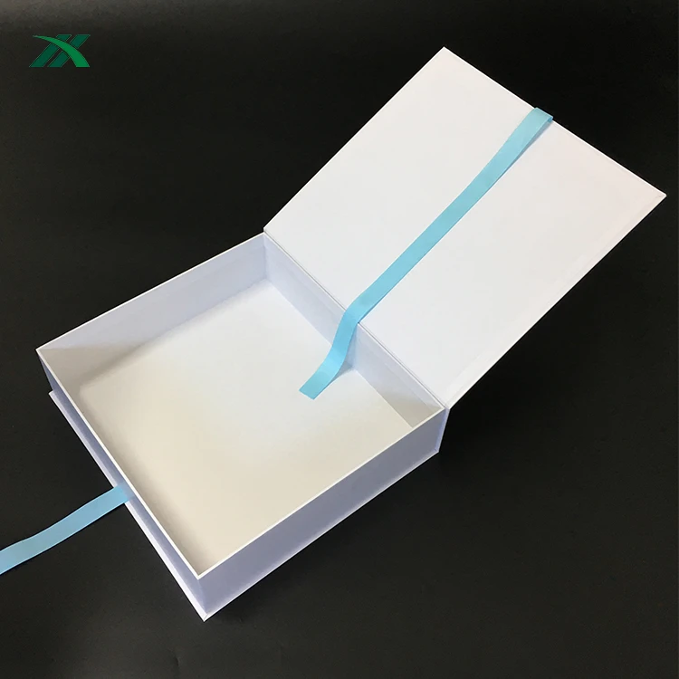 custom baby clothes packaging paper box ribbon closure