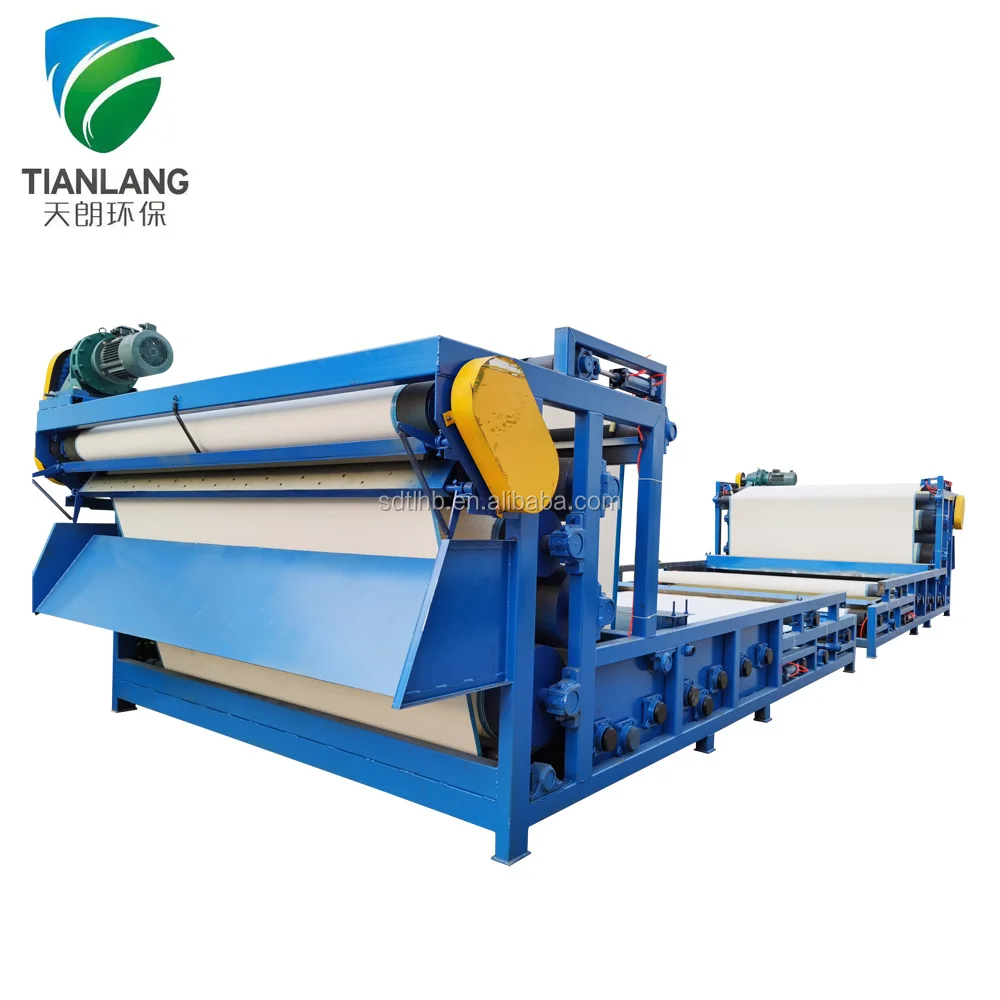 Sludge dewatering belt press machine solid liquid separation equipment for sludge dewatering in coal works