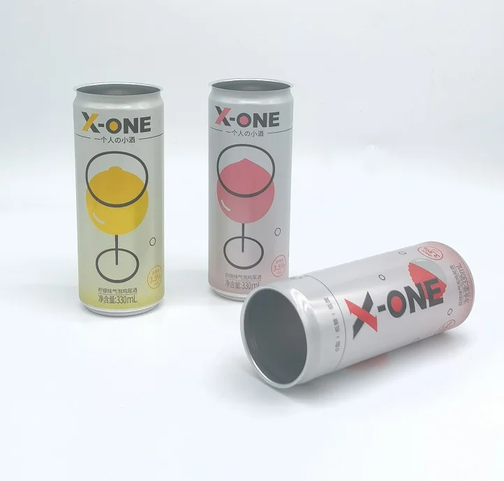 wholesale custom empty printed cans food grade 330ml 500ml metal aluminum pop can for beer soda juice energy drink beverage