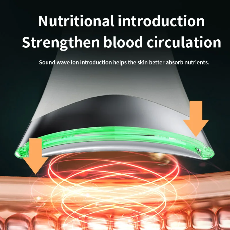 Mini Handheld LED Light Therapy Massager Anti-Aging Wrinkle Skin Lifting U Shape Device with USB Plug for Facial Neck Uplifting