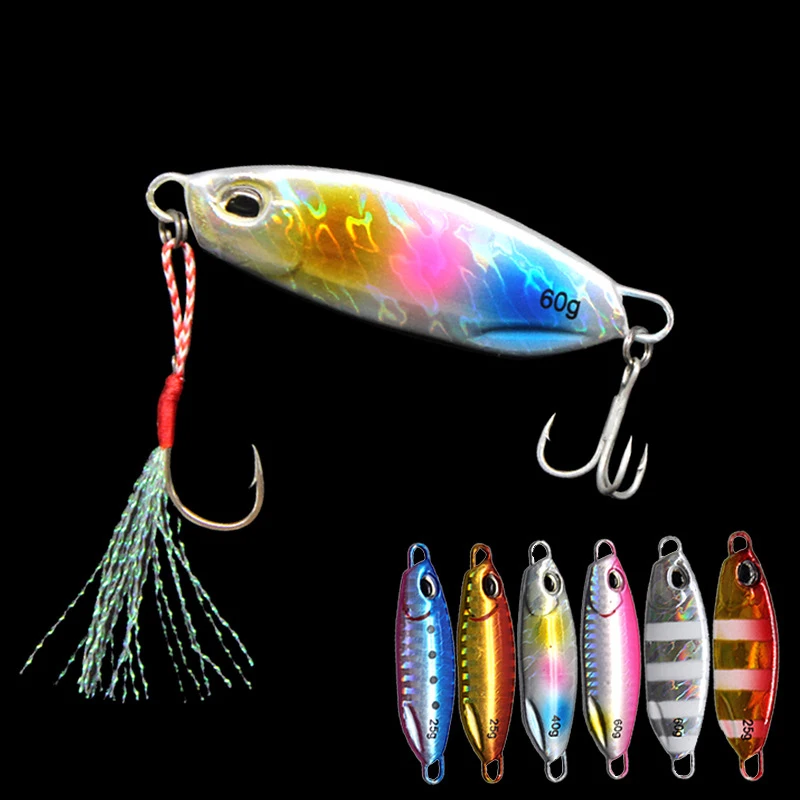 Slow Jigging lure Spinning Fishing Jigs Casting jig 10g to 60g Heavy Weight Metal lure for saltwater