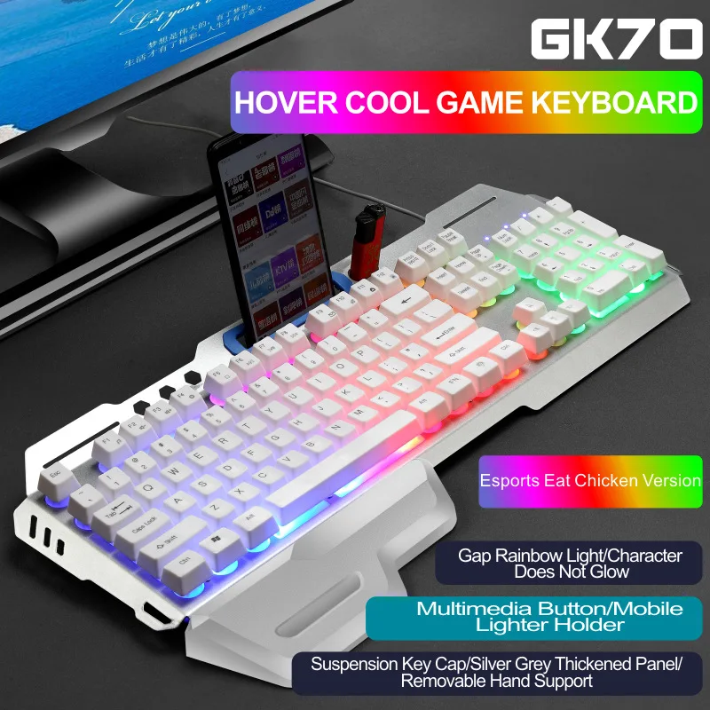 Best Sell Desktop 104 Keys With Hand Rest Waterproof Mechanical Gaming Keyboard