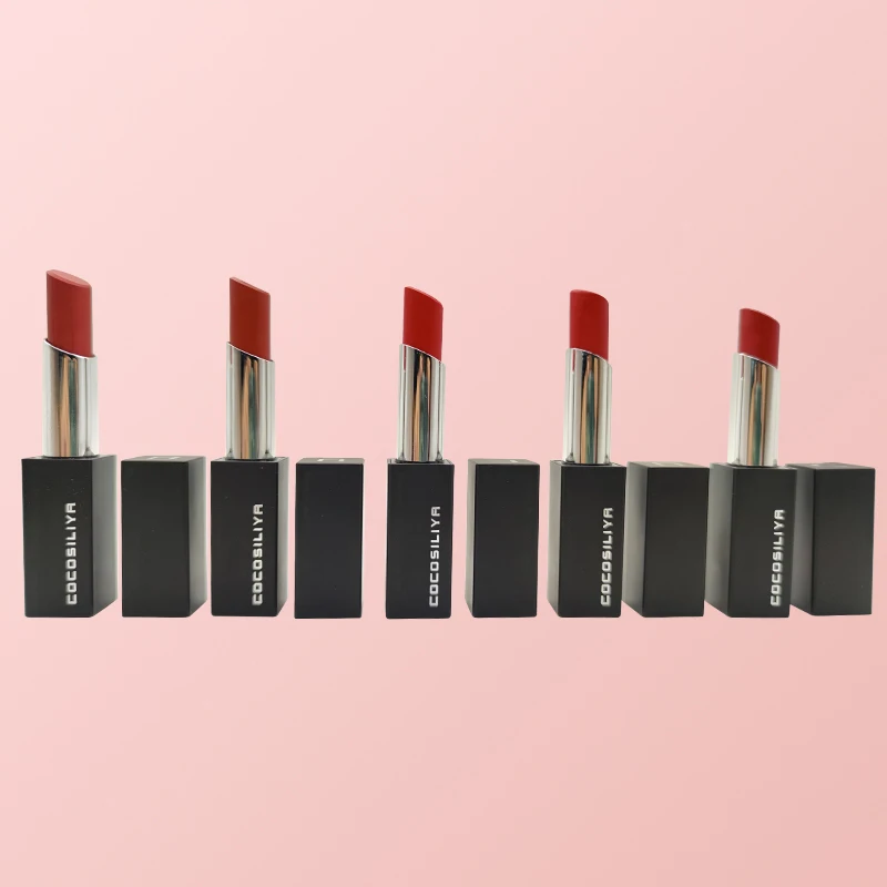 Lid Tube Matte Liquid Lipstick Private Label Long Lasting Waterproof Nude Vegan Velvet Customize Logo 40 Color Black 4G Mineral