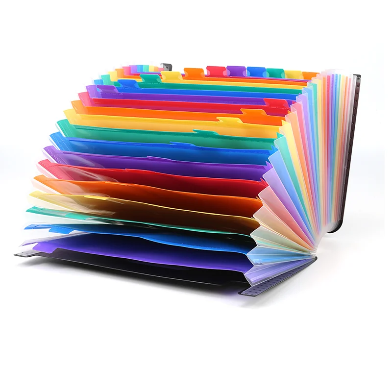 Best price Expanding File Folder 24 Pockets Multi Color Accordion A4 Document Organizer