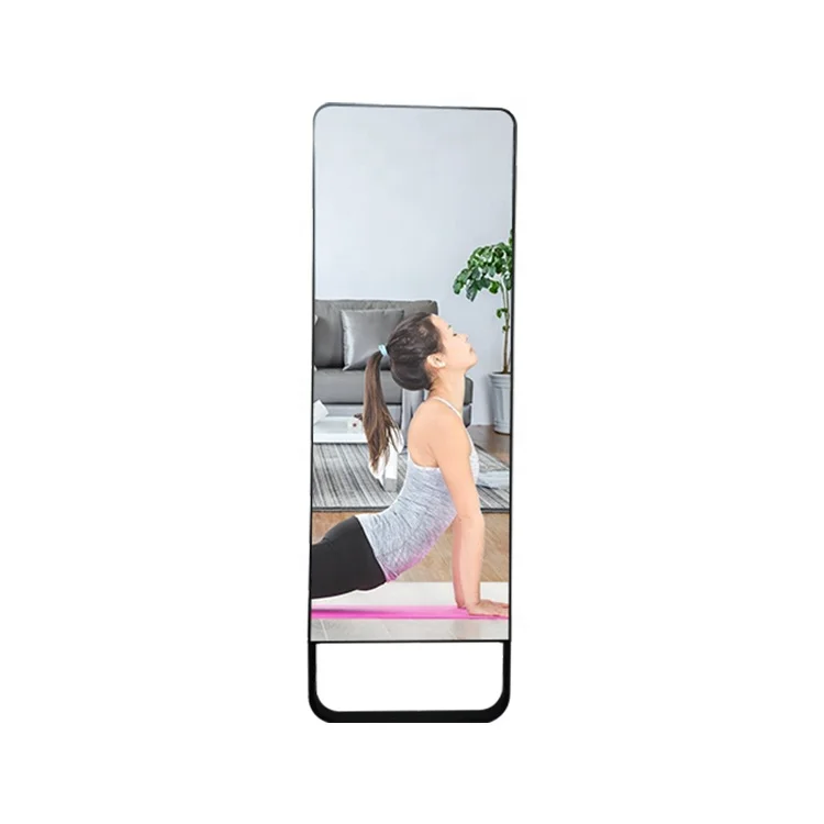 Smart Home Gym Mirror 43inch Workout Large Touch Screen Wall Mounted Floor Standing Magic Fitness TV Mirror Monitor