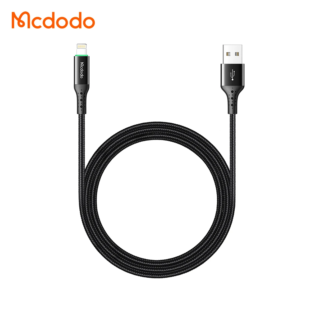 Mcdodo 3A Быстрый зарядный кабель USB с нейлоновой оплеткой автоматическое отключение кабеля для передачи данных