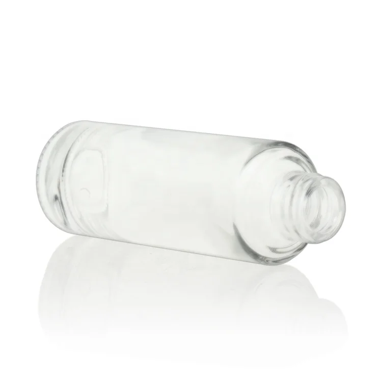 Empty cosmetic packaging frosted glass bottle containers 50ml 80ml 150ml skin care cream high pressure spray pump lotion bottle