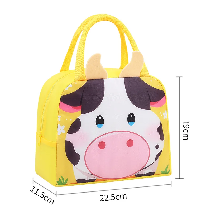 factory direct supply 3D animals design easy carry lunch cooer bag for school students thermal insulated lunch bag for kids