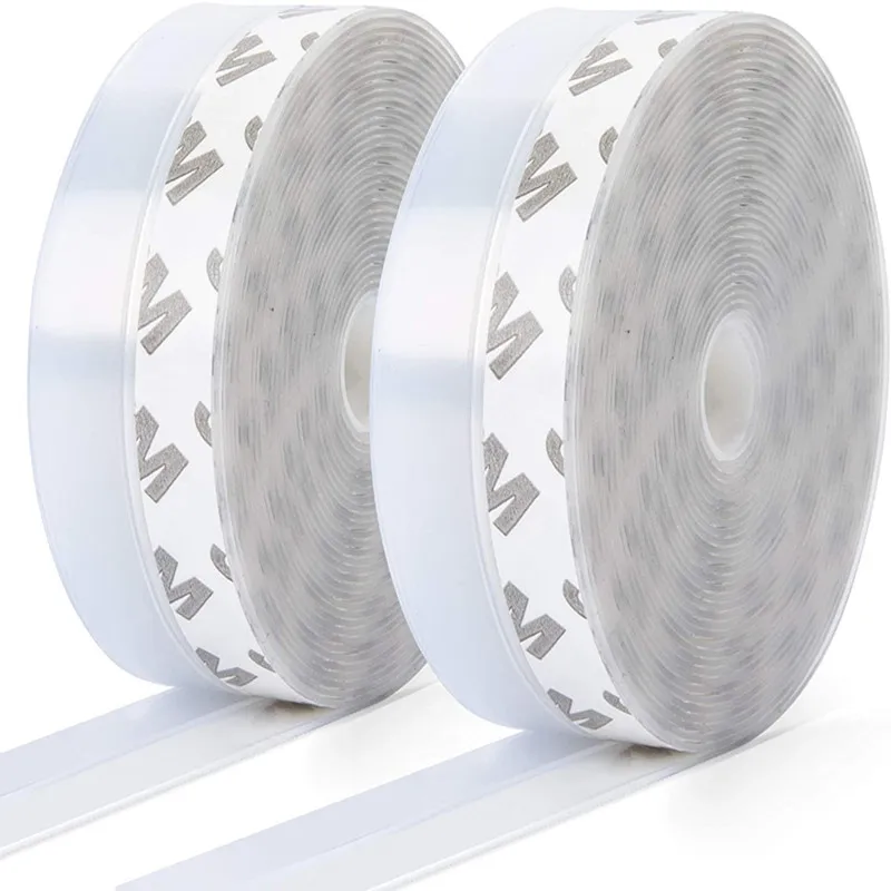 3 M Silicone Rubber Self Adhesive Strong Stickiness Door Bottom Sealing Strip For Door Window and Shower Glass Gaps