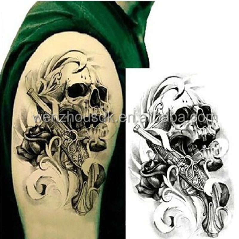 custom skin temporary tattoo,hot sale 3D arm big tattoo sticker