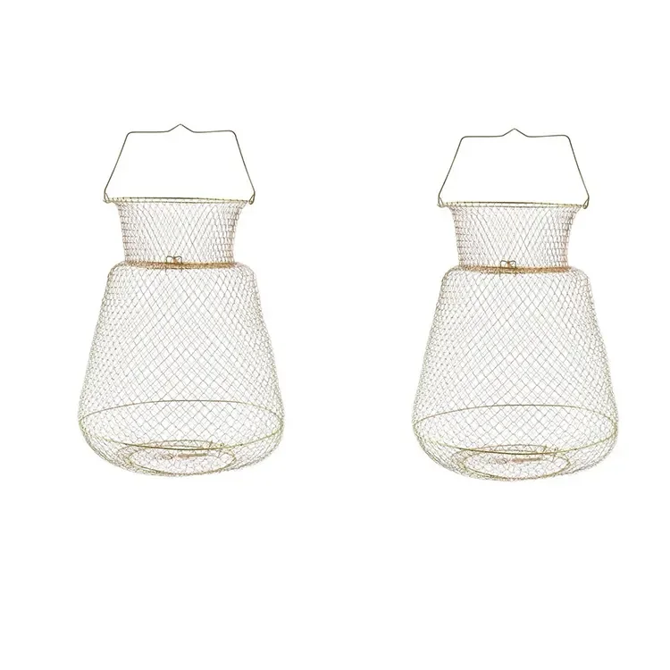 Wire fish basket fishing gear wholesale Iron Wire fish basket fish keeping net crab fishing gear