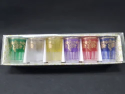 In stock Promotion Custom Sublimation Printing 55ml Shot Glass with Gold Rim Shot Glass Mug