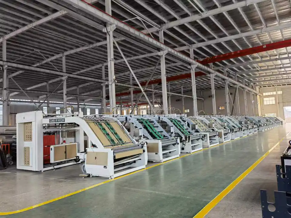 QH brand cardboard  corrugated Flute Laminating  Machine  /high speed flute lamination machine