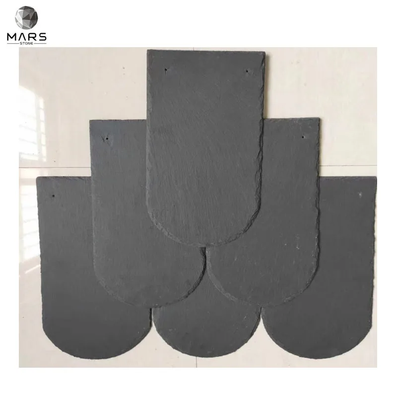 China Factory  Natural Stone Black Roof Slate Tiles For Villa Slate Roofing
