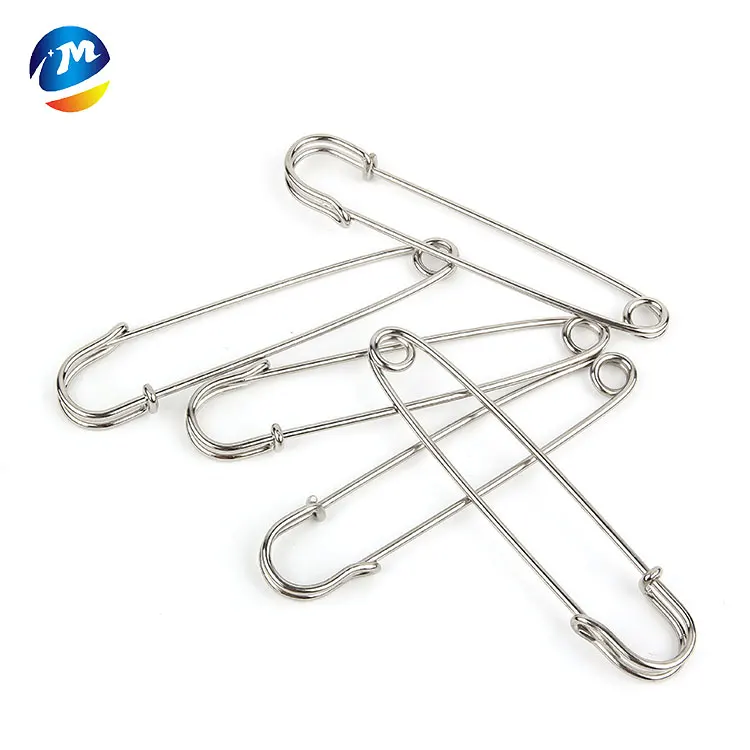 custom different sizes cloth silver metal safety pins stainless sewing safety pin with removable head
