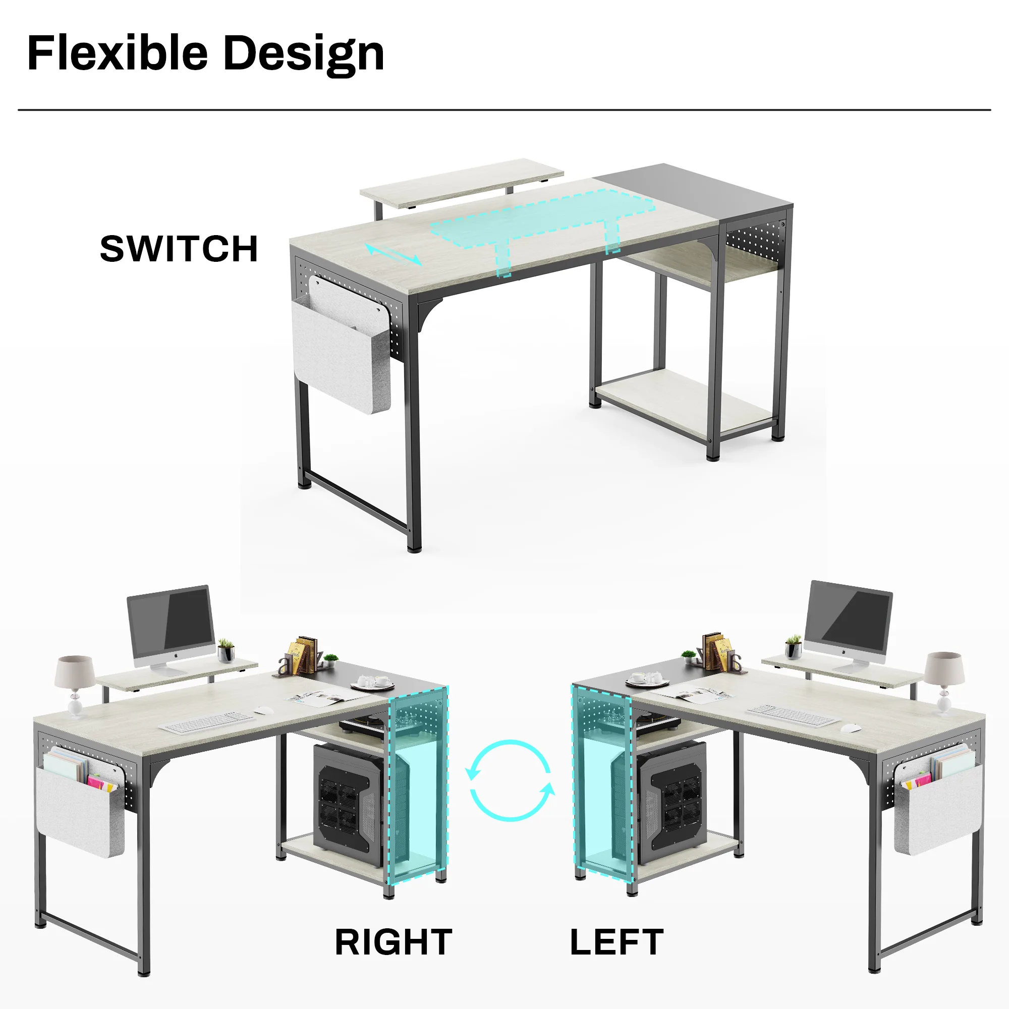 Office Pc Desk Black Metal Fine Furniture Wooden Computer Office Desk Design Metal Modern Morden Office Furniture Contemporary