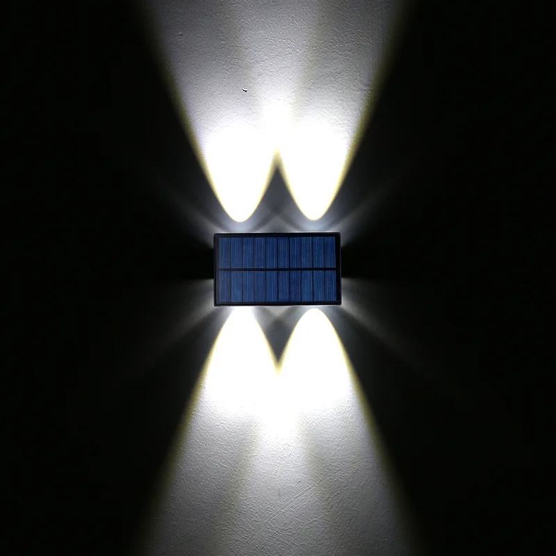 Outdoor waterproof up and down luminous solar wall lamp for villa courtyard wall