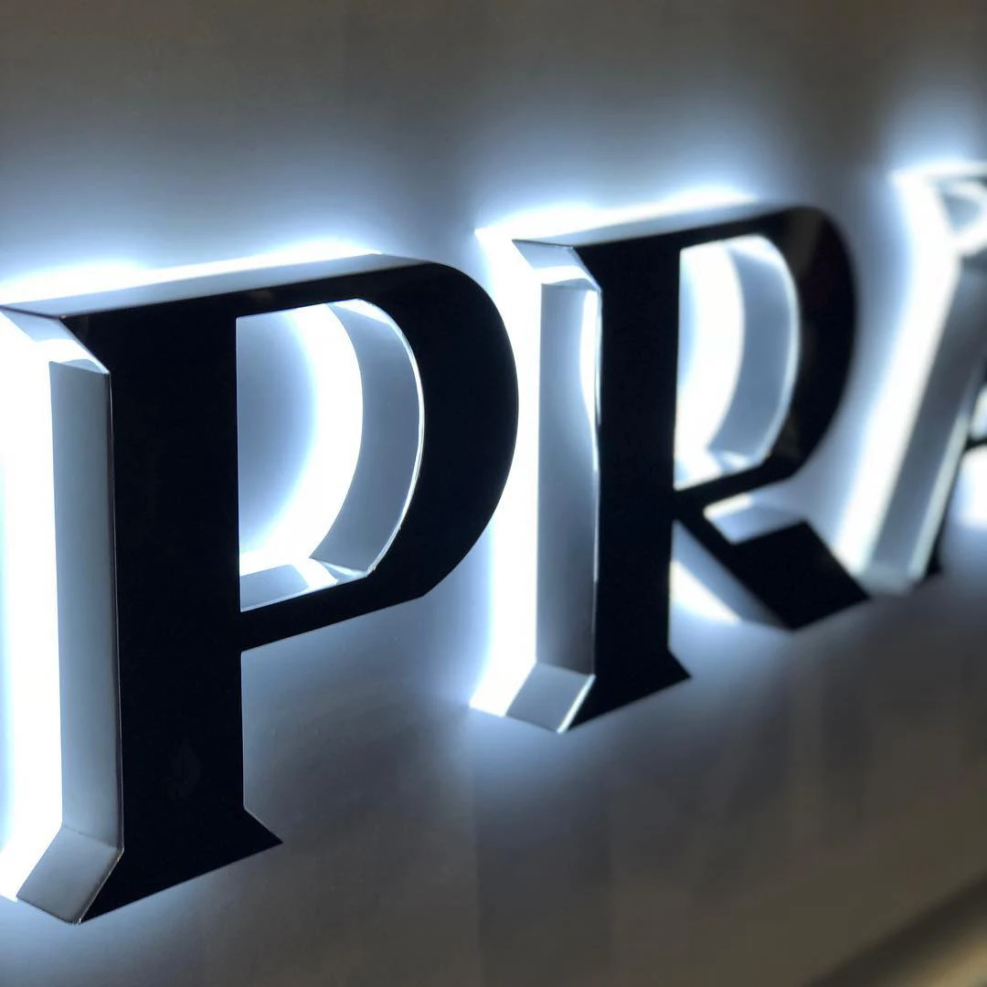 Winbo custom led backlit letters stainless steel letter Business sign 3d led sign light aluminium channel letter for shop