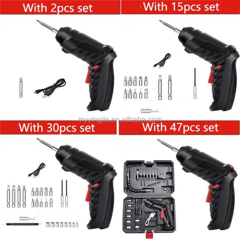 3.7V Precision Quality Battery Screwdriver Kit Cordless Electric Drill Screwdriver