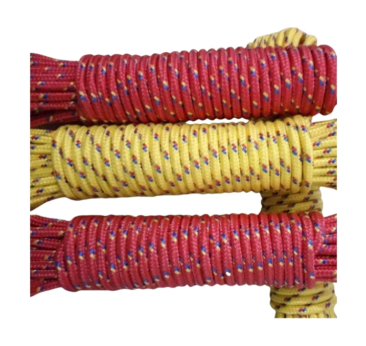 5mm Solid Color Core-spun Round Rope 16-braid Polyester Inter-color Jump Point Braided Hand-held Waist