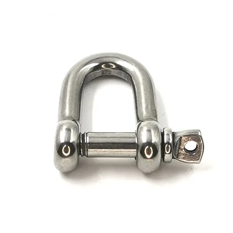 304 D shackle type with wire rope stainless Dee shackles
