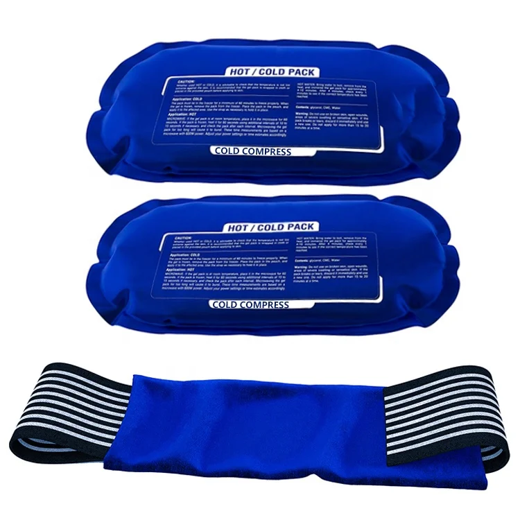 Gel Cold & Hot Packs with Adjustable Wrap. Reusable Warm or Ice Packs for Injuries, Hip, Shoulder, Knee, Back Pain
