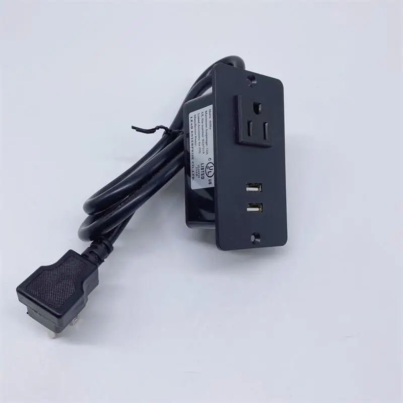 Power Strip Surge Protector With 2 Ac Outlets And Usb C Charging Ports  Extension Cord For Home & Office