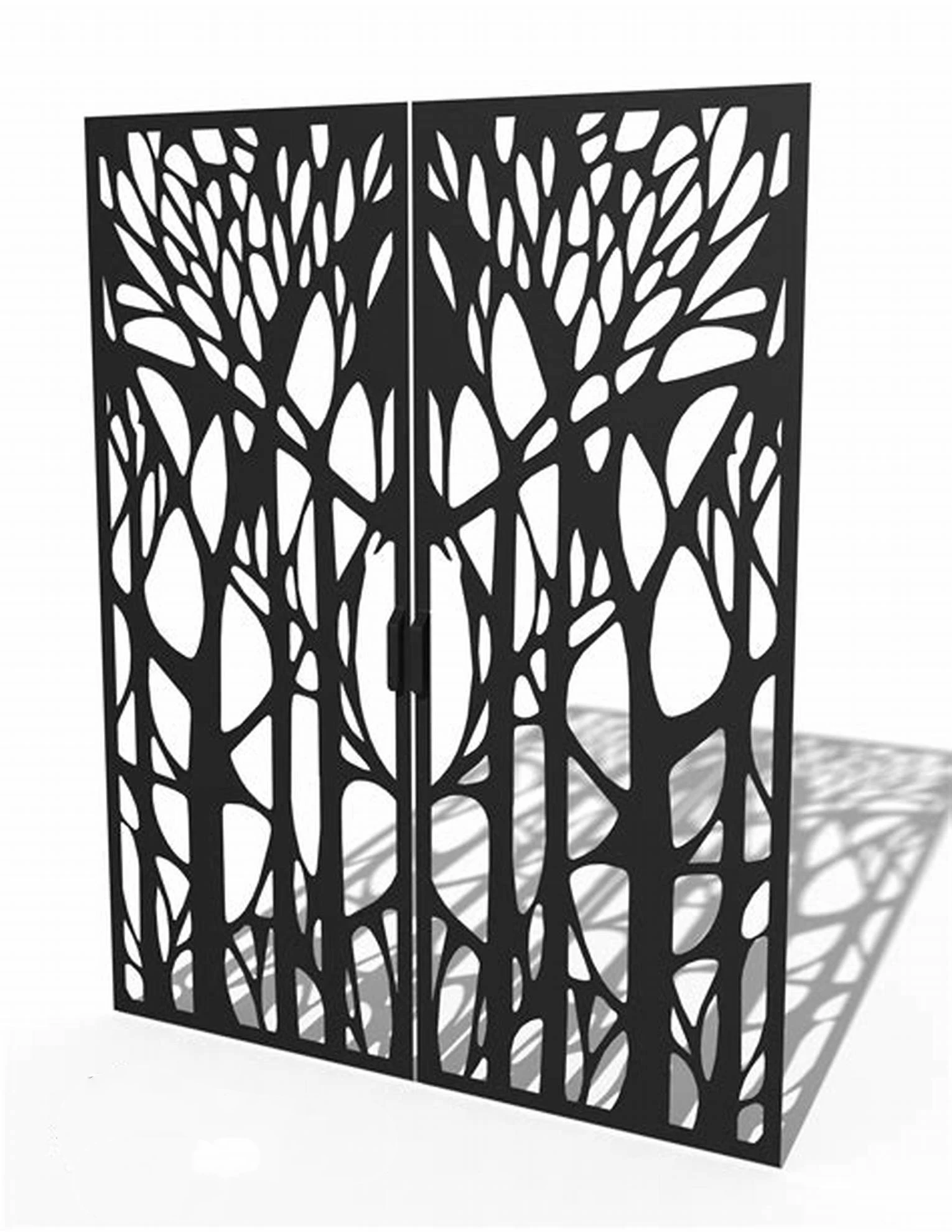 Laser cutting perforated metal panels for personalized decorative fence panels metal aluminum