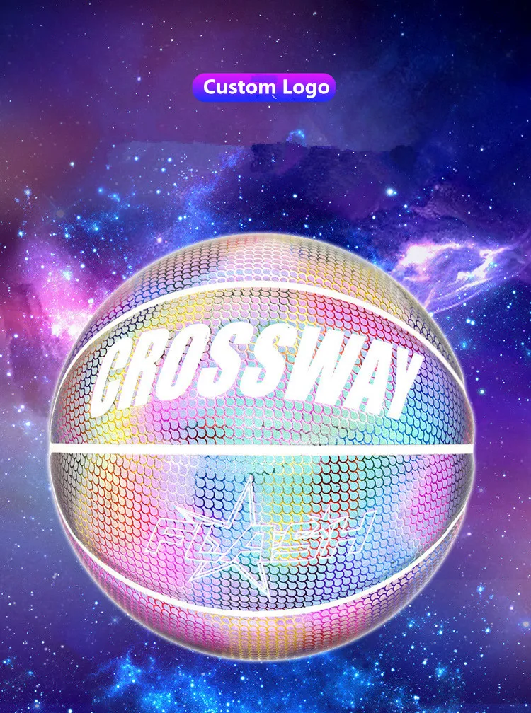 customize LOGO basketball reflective ball glow basketball reflective basketball ball