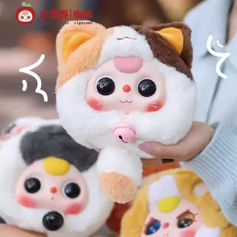 Baby Three Lucky Cat Most Popular 100% Original Plush Zipper Bag Dolls Vinyl Plush Blind Box Gift 6PCS/BOX