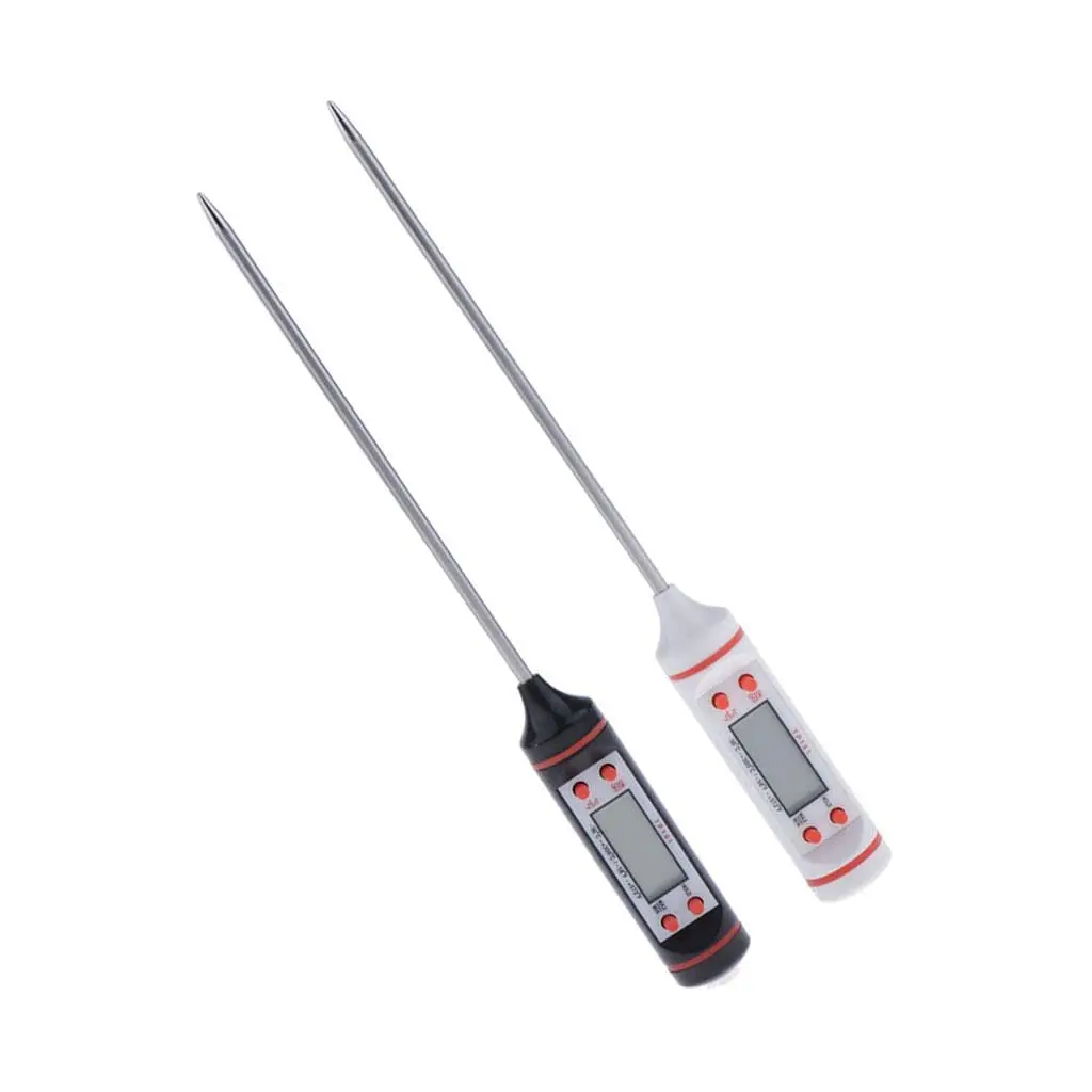 Instant Read Meat Thermometer Digital Cooking Food Thermometer Long Probe Grill Candy Kitchen BBQ Smoker Oven Oil Milk Yogurt