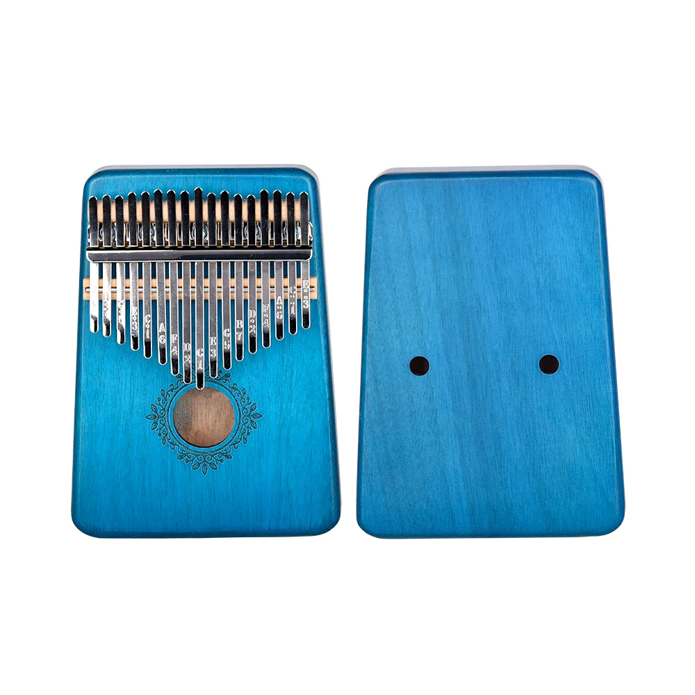 Оптовая продажа, синее пальцевое пианино Kalimba с 17 клавишами, портативное пальцевое пианино, подарки для детей и взрослых