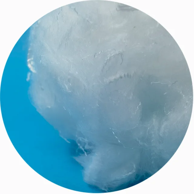 Virgin 0.7D 25mm microfiber polyester silicon down like fiber