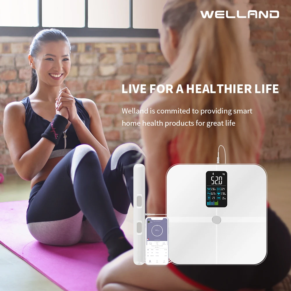  Новые умные бытовые цифровые весы Welland для фитнеса с