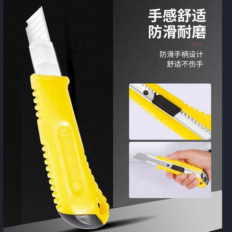 Auto Retractable Safety Easy Cutter Knife Custom Plastic Film Cutting Hobby Knife Steel Blade  OEM Support Price
