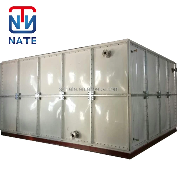 50000litres suitable price fiberglass square water storage tank