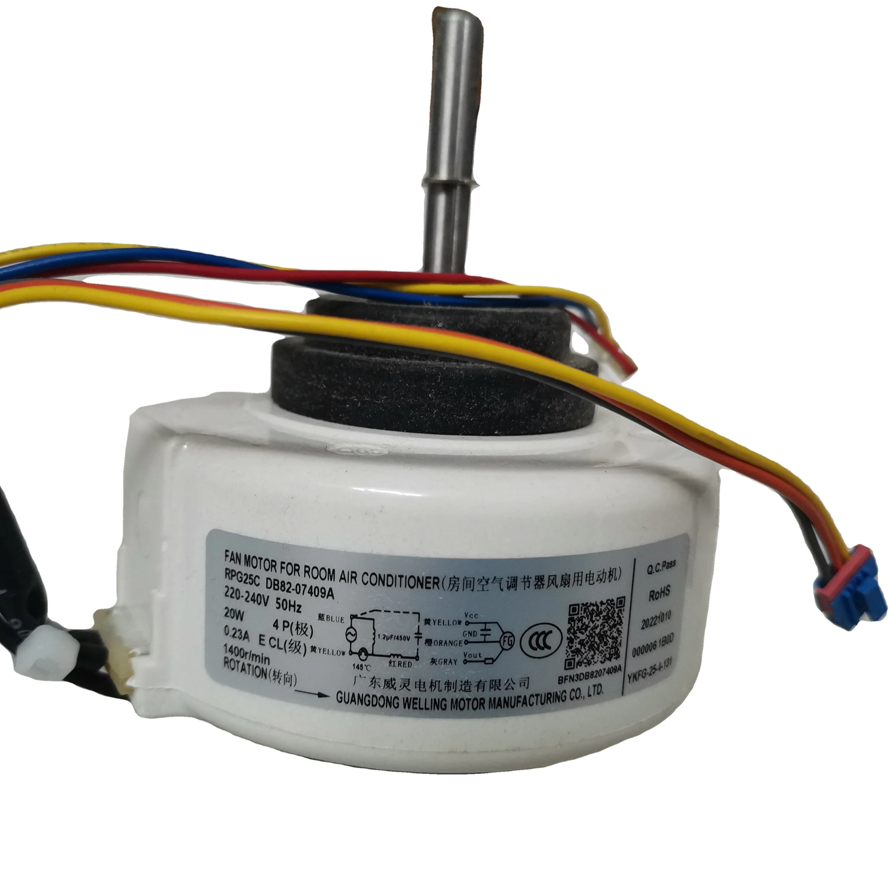 New original suitable for Midea central air conditioning accessories fan motor DB82-07409A RPG25C Variable frequency DC motor