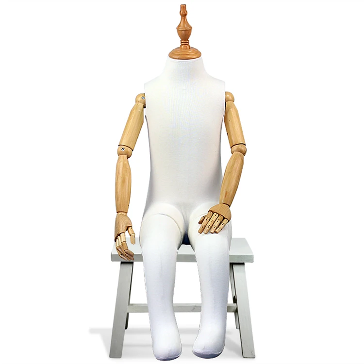 Fashion soft hands decorative vintage faceless life like clothes full body size realistic child mannequin