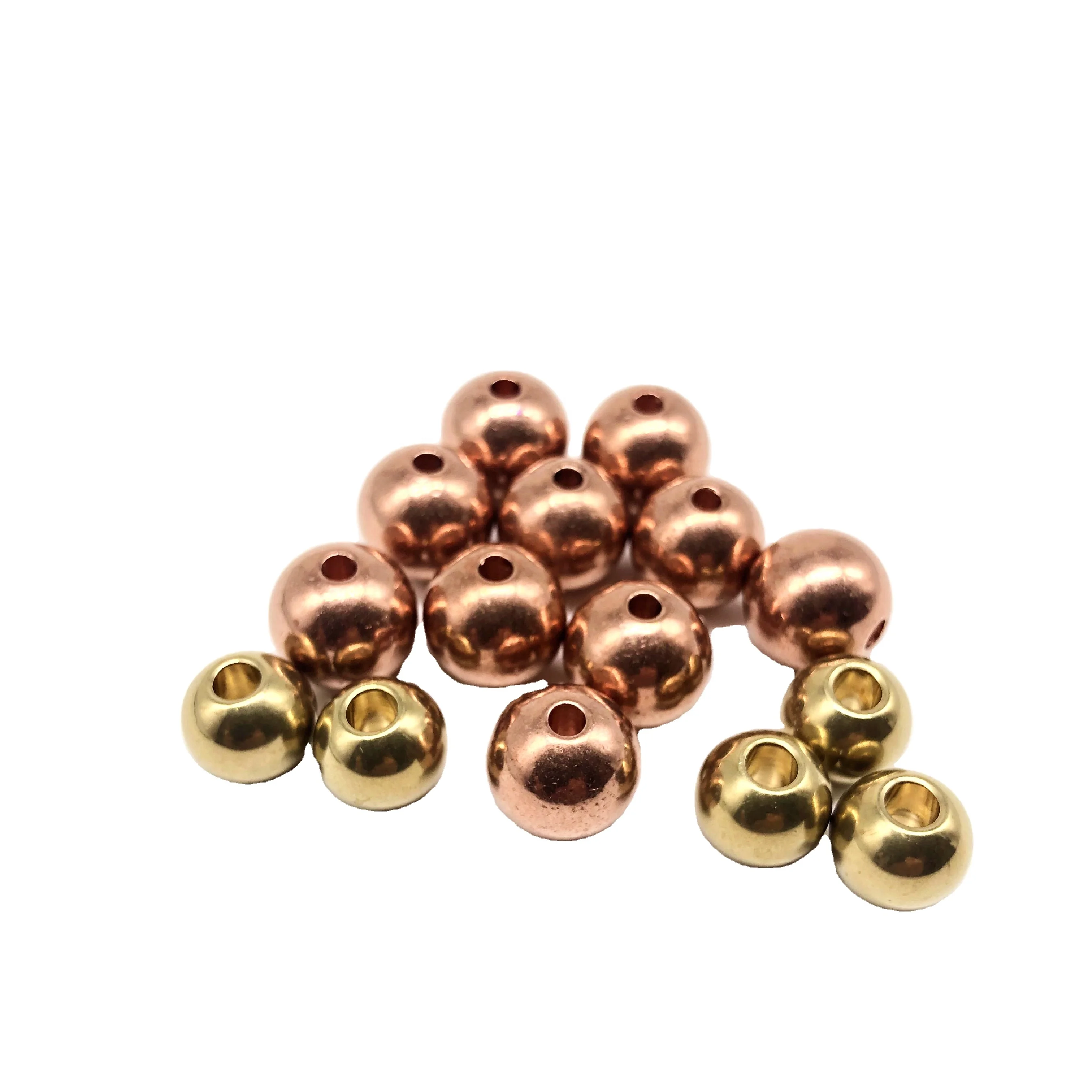 drilled brass ball trapping brass ball customized High Hardness brass sphere with Drilled Hole