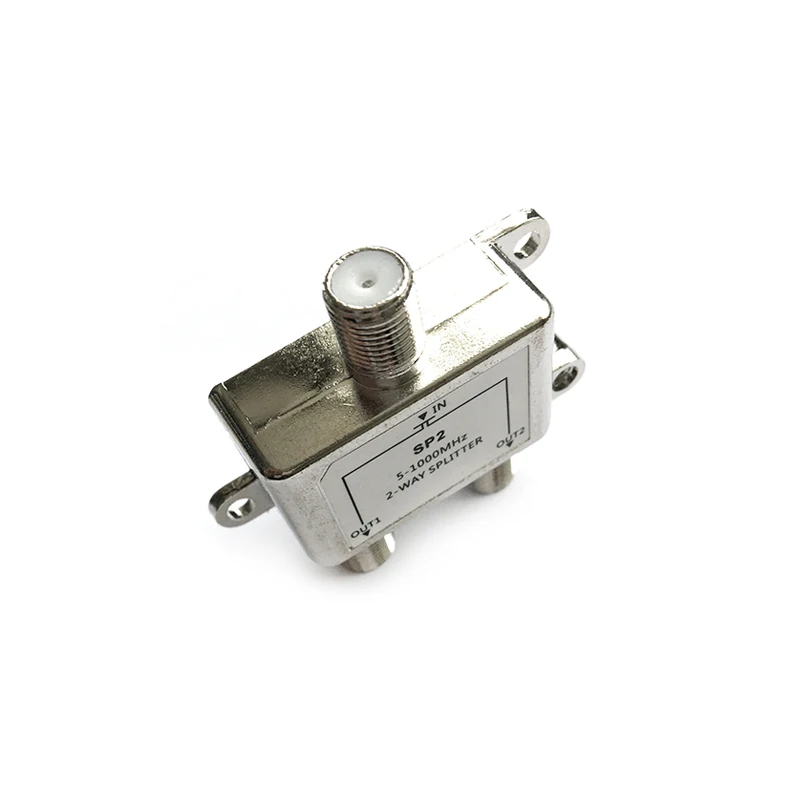 Digital 2 way satellite splitter Coaxial Cable Splitter 5-1000 MHz RG6 Compatible CATV Indoor RF Cable TV Splitter