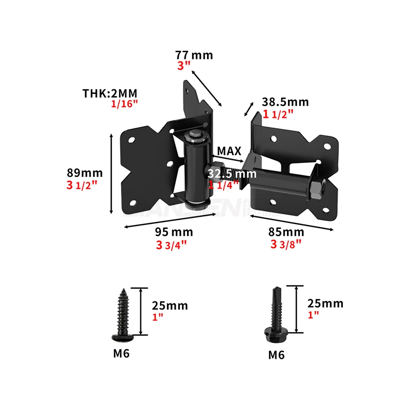 Hardware Accessory 304 Stainless Steel Iron Metal Window Round Corner Spring Door Fence Gate Hinge For Wooden Door