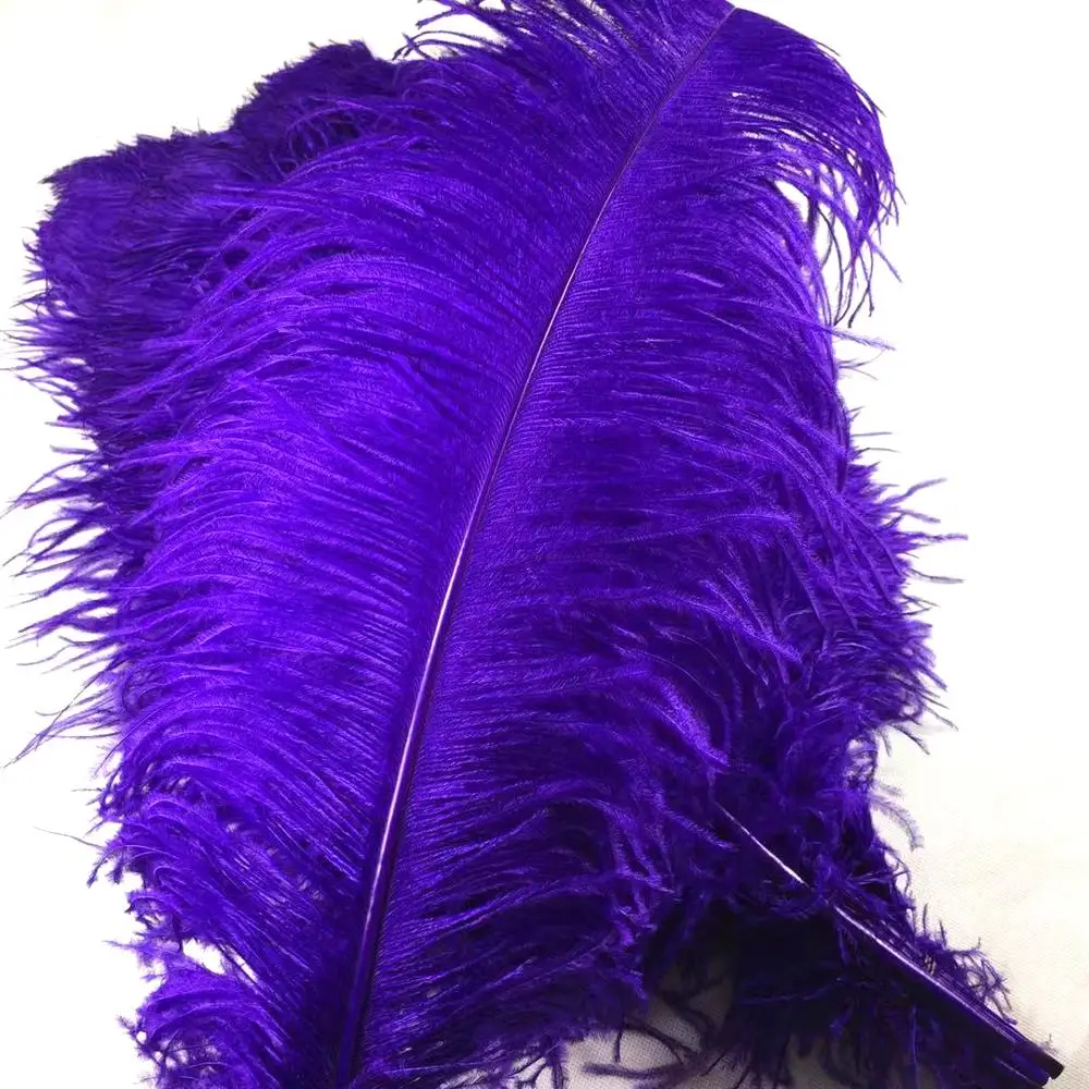 Purple Dyed Colors Large Artificial Plumes 15-75cm Ostrich Feathers for Decorations