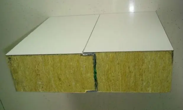 Shandong colored steel polyurethane cladding polyurethane material rock wool composite board panel