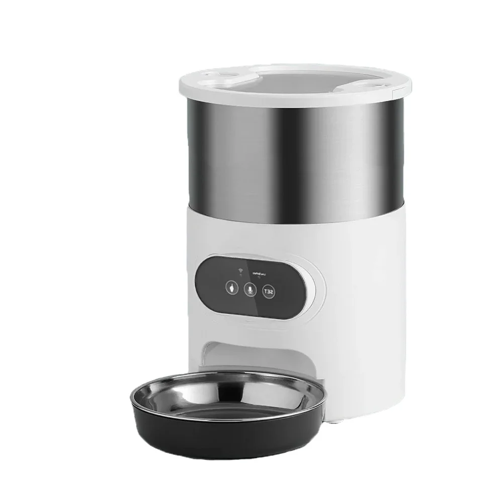 3L Automatic Cat Feeder Stainless Steel Pet Food Dispenser APP Control Voice Recorder Large Small Animals Water ODM