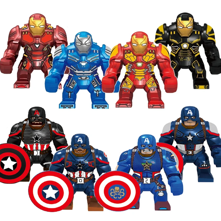 Movie Heroes American Mark Big Building Blocks Figures Smart Toys For Kids Gift KF6064 KF6065 (1600232098285)